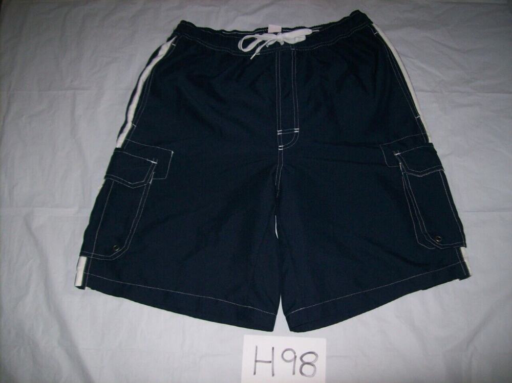 Open Trails Swim Trunks Board Shorts Size Medium Blue -0912H98